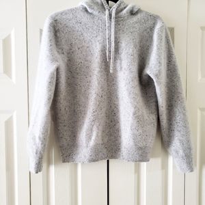J. Crew Grey 100% Cashmere Pullover Hoodie Sweater